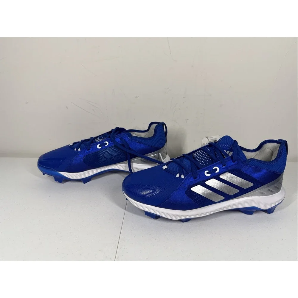 NEW Adidas Pure Hustle Womens 12 Blue Softball‎ Cleats FV9044 Glitter